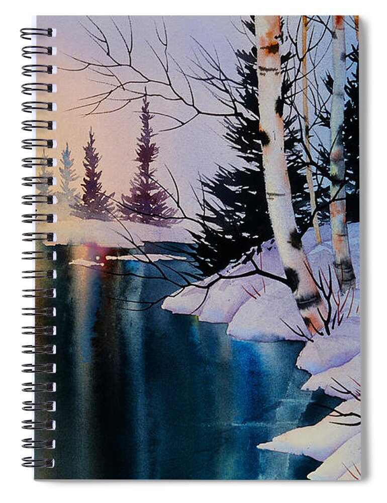 Setting Sun Spiral Notebook featuring the painting Setting Sun by Teresa Ascone