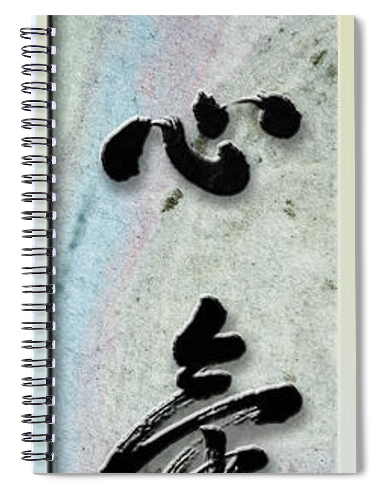 Zen Spiral Notebook featuring the mixed media Settle your Mind TeiShinKi by Peter V Quenter