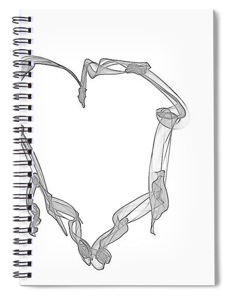 Seven Spiral Notebook featuring the drawing Seven Hearts Doodling by Renee Trenholm