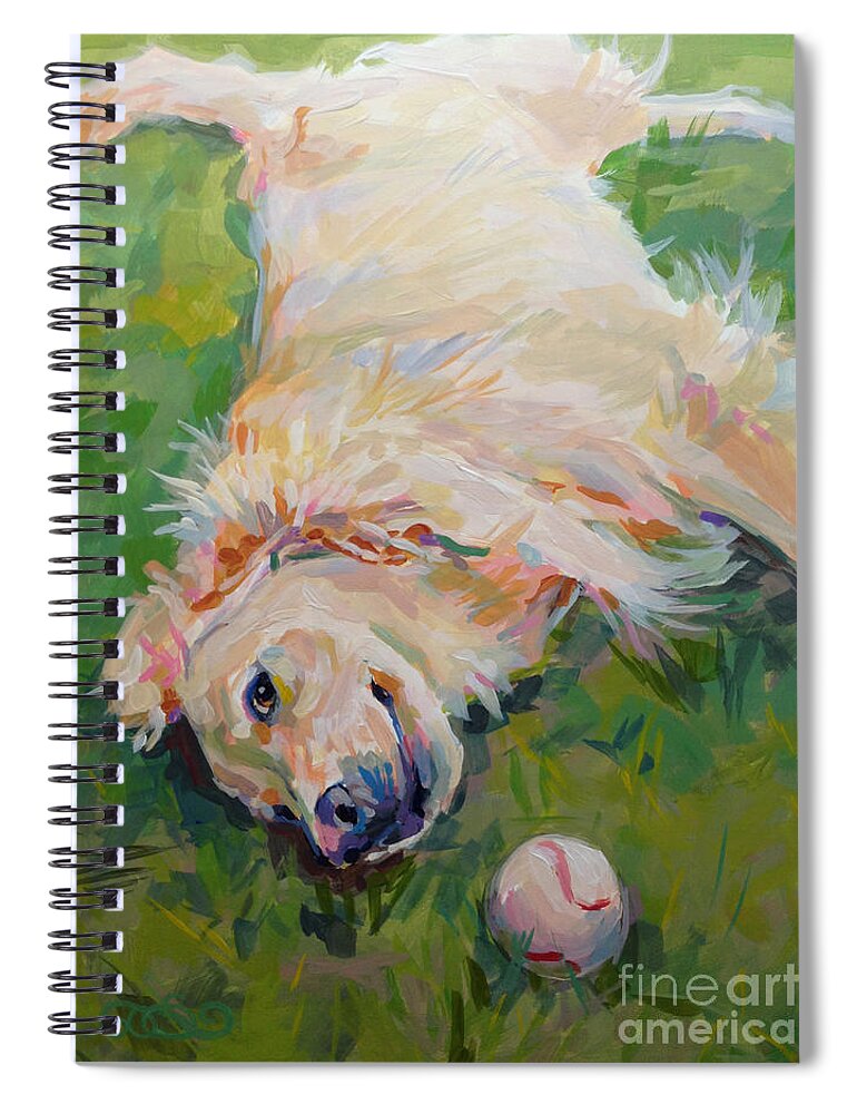 Golden Spiral Notebook featuring the painting Seventh Inning Stretch by Kimberly Santini