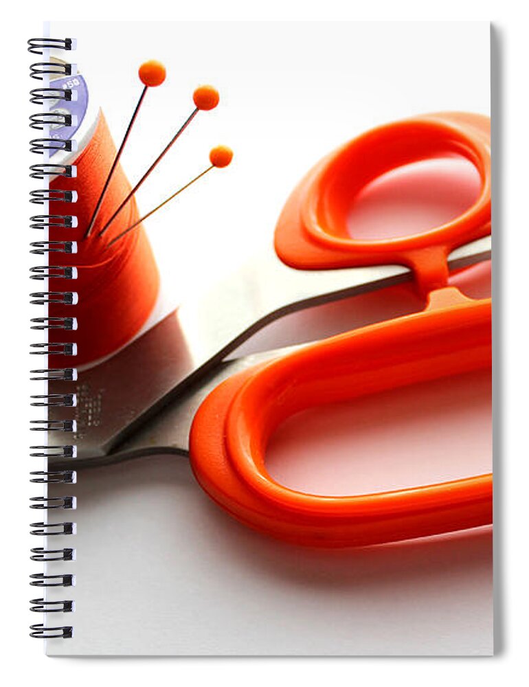 Sewing Spiral Notebook featuring the photograph Sewing Essentials by Barbara A Griffin