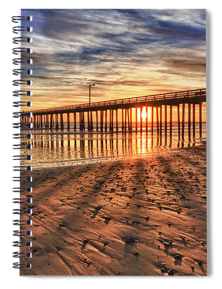 Landcape Spiral Notebook featuring the photograph Shadow Rays by Beth Sargent