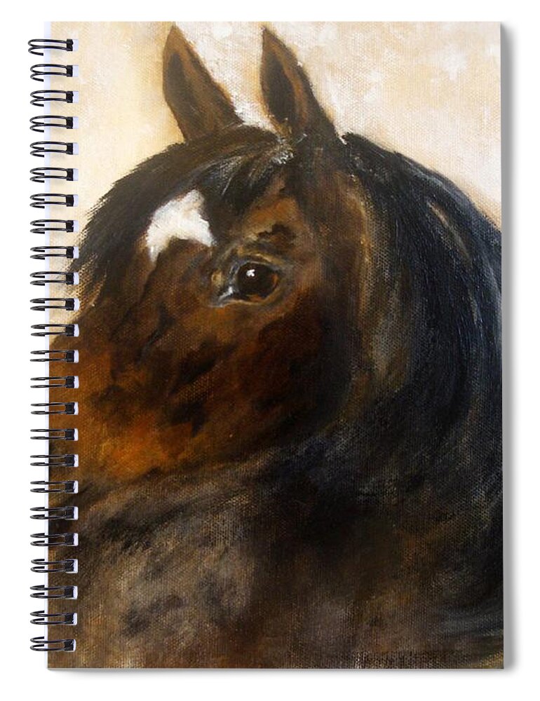  Spiral Notebook featuring the painting Shadow by Barbie Batson