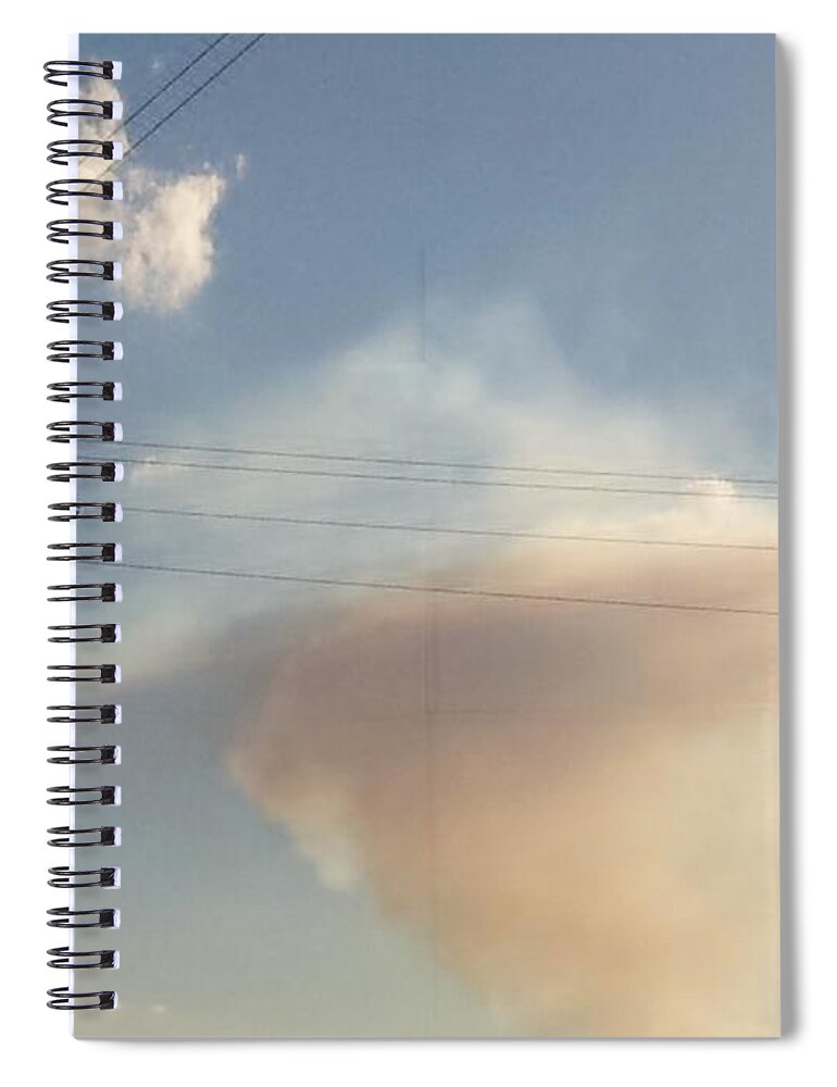 Cloud Sky Spiral Notebook featuring the digital art Shake it up by Carol Oufnac Mahan