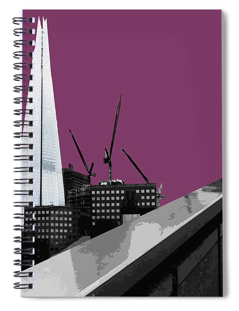 Shard Spiral Notebook featuring the mixed media Shard - PURPLE Reign #2 by BFA Prints