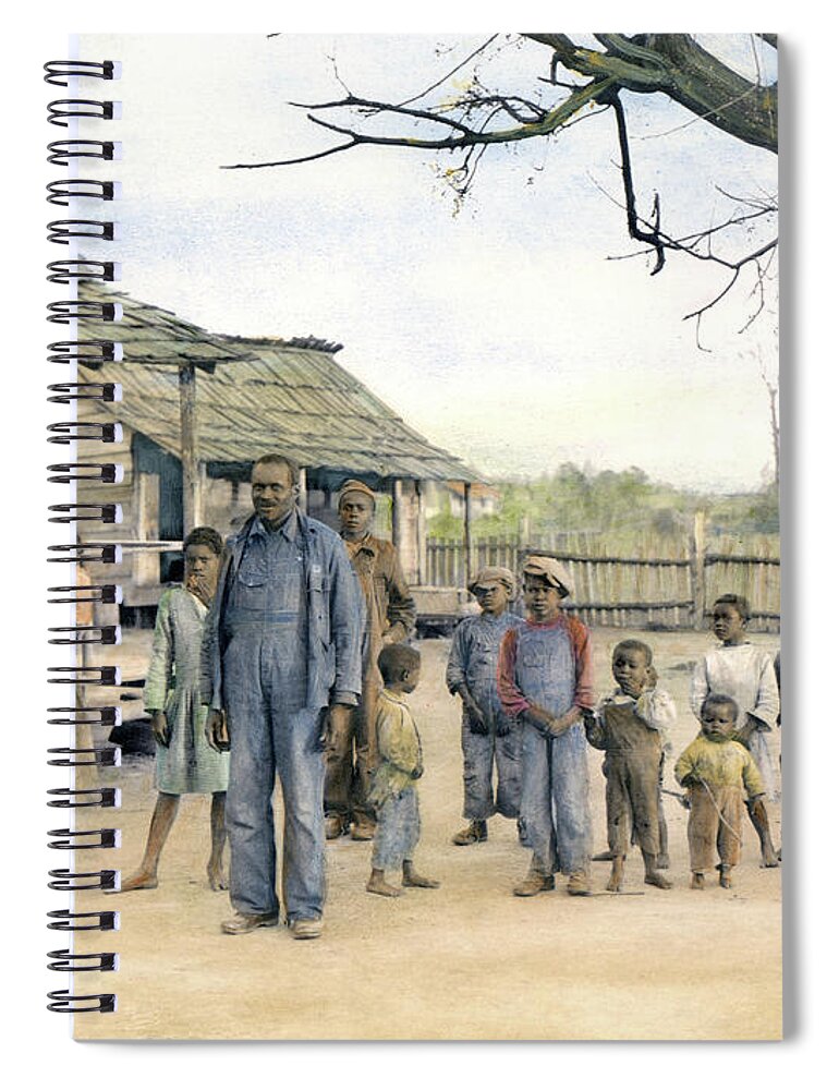 1937 Spiral Notebook featuring the photograph Sharecroppers, 1937 by Granger