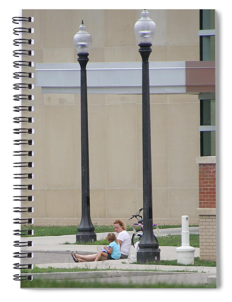 Two Unrecognizable People One Woman Spiral Notebook featuring the photograph Sharing a moment by Valerie Collins