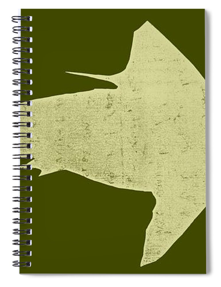 Shark Spiral Notebook featuring the digital art Shark by Michelle Calkins