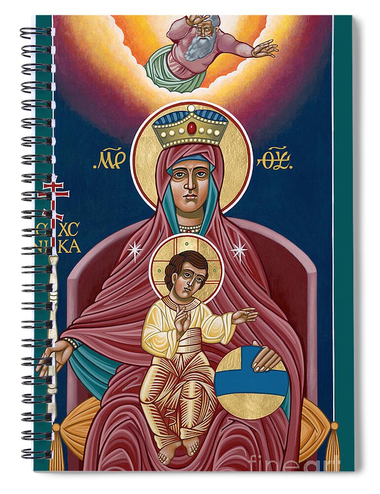 Icon Spiral Notebook featuring the painting She Who Reigns 276 by William Hart McNichols