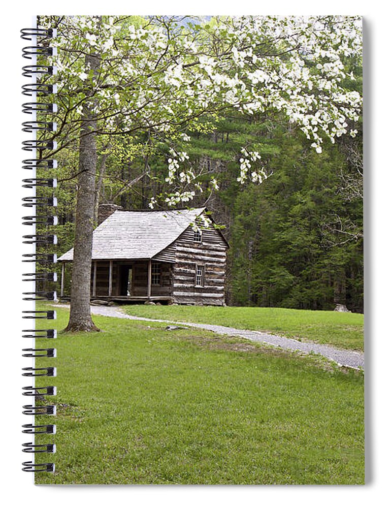 Shields Cabin Spiral Notebook featuring the photograph Shields' Place by Shari Jardina