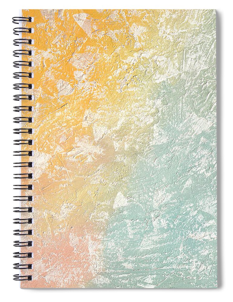 Sky Spiral Notebook featuring the painting Shimmering Pastels 2 by Linda Bailey