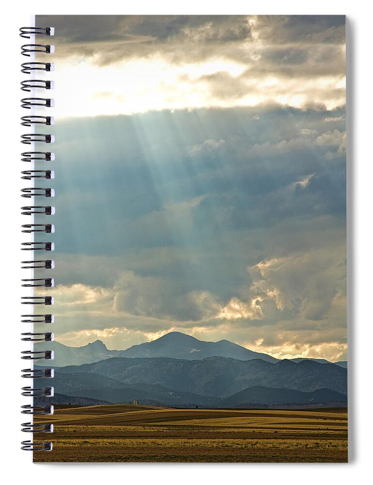 Light Spiral Notebook featuring the photograph Shining Down by James BO Insogna