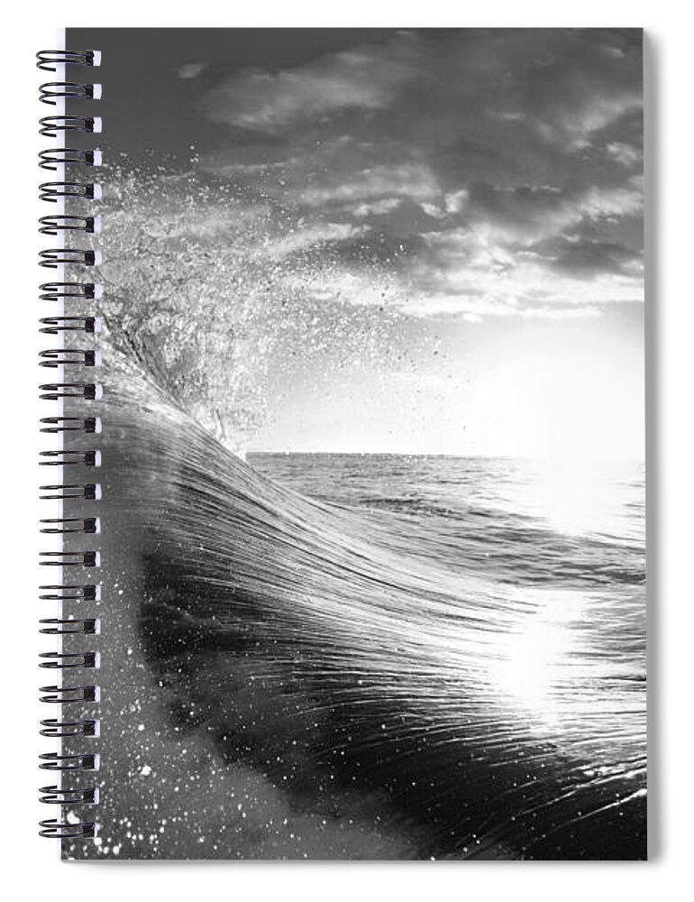  Black And White Spiral Notebook featuring the photograph Shiny Comforter by Sean Davey
