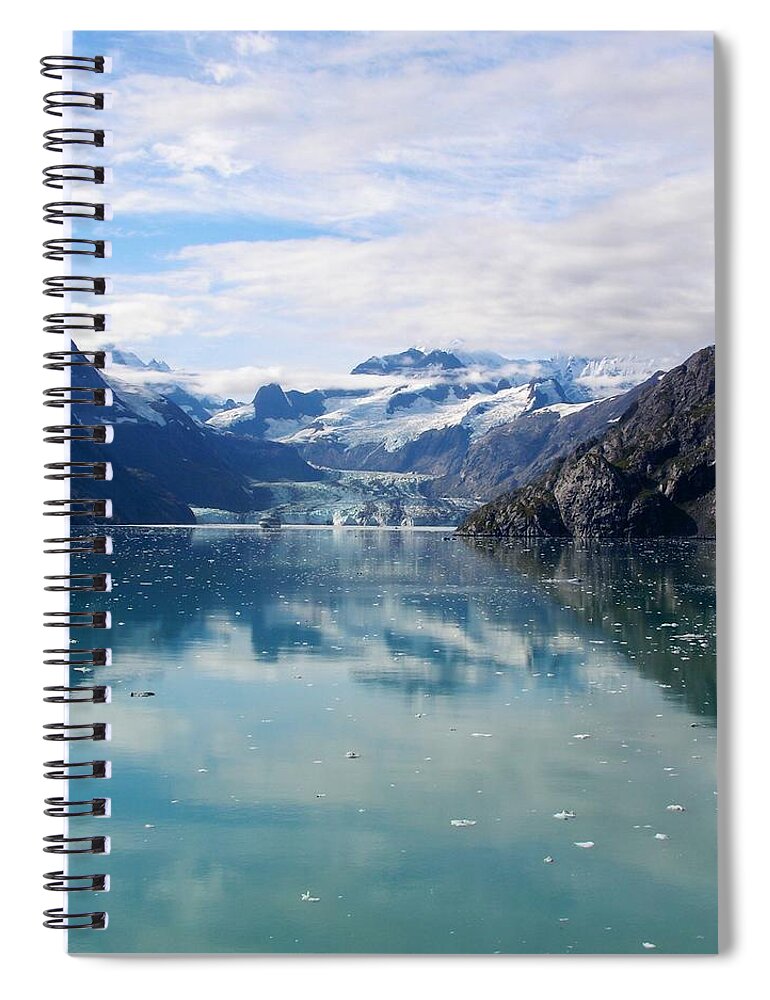 Alaska Spiral Notebook featuring the photograph Ship among giants in Alaska by Annika Farmer
