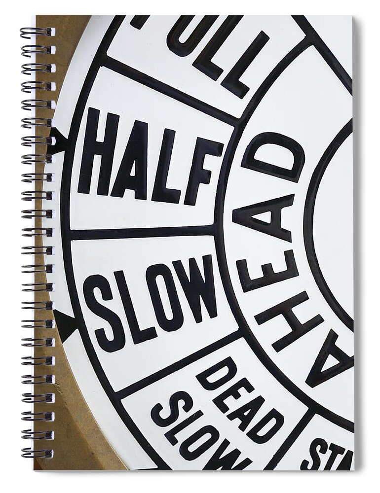 Boat Telegraph Spiral Notebook featuring the photograph Ship Instrument by Raul Rodriguez