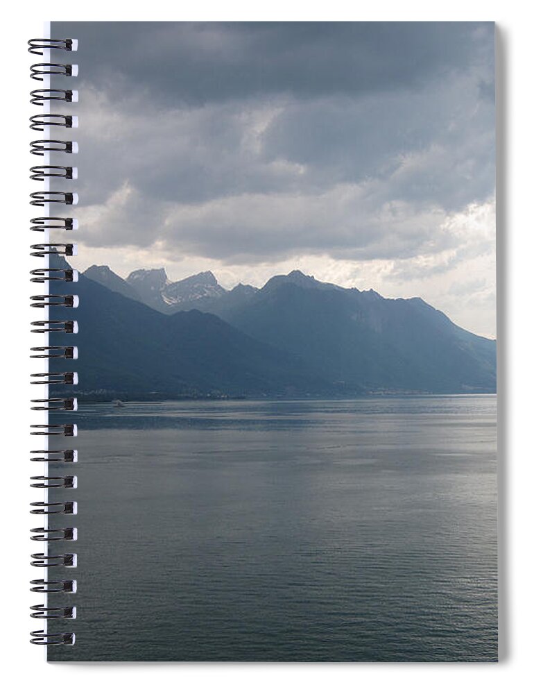 Summer Spiral Notebook featuring the photograph Ship on Lake Geneva by Amanda Mohler