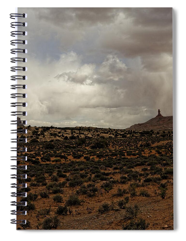 Shiprock Spiral Notebook featuring the photograph Shiprock 3 by Jonathan Davison
