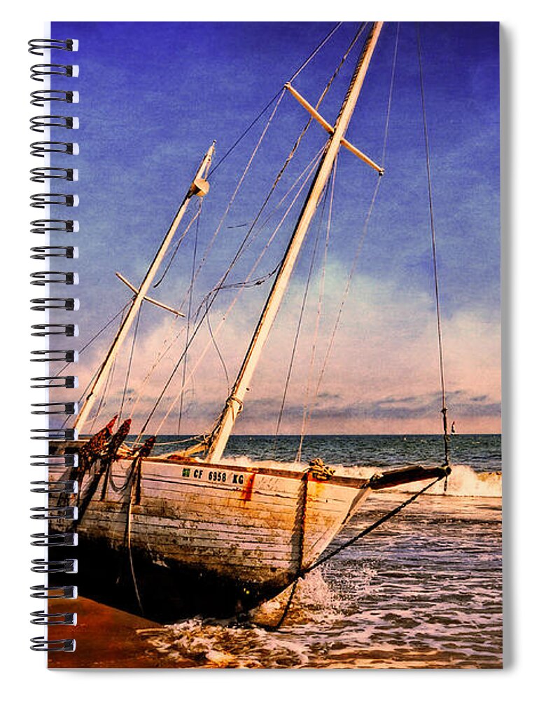 Ship Spiral Notebook featuring the photograph Shipwrecked by Lynn Bauer