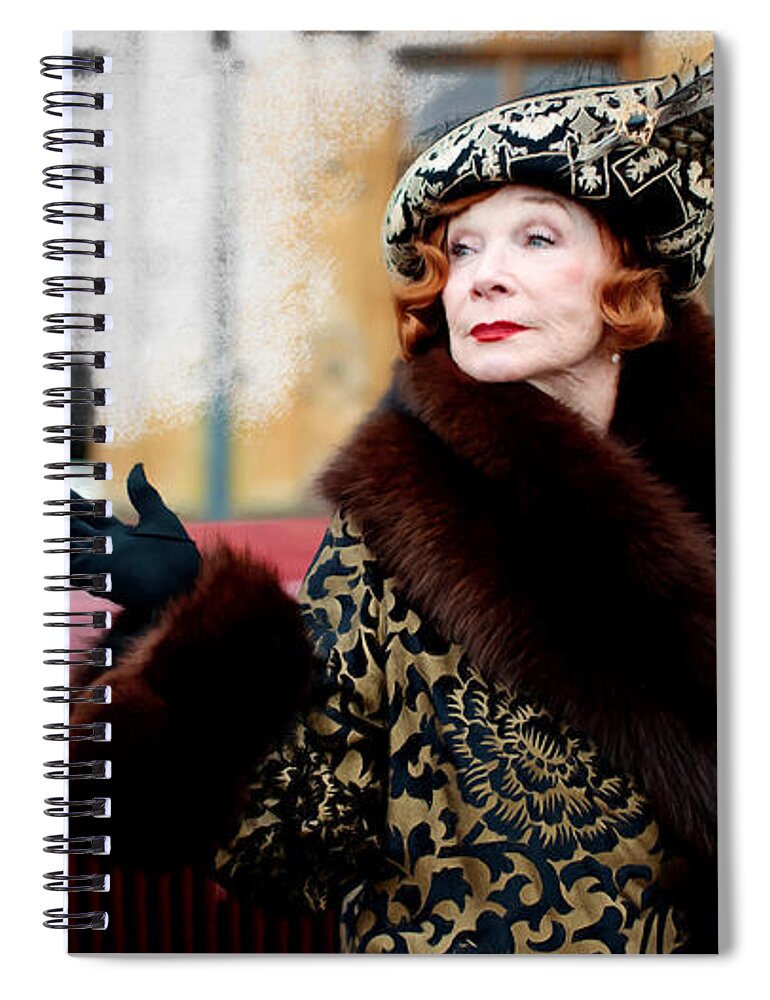 Downton Abbey Spiral Notebook featuring the digital art Shirley MacLaine @ TV serie Downton Abbey by Gabriel T Toro