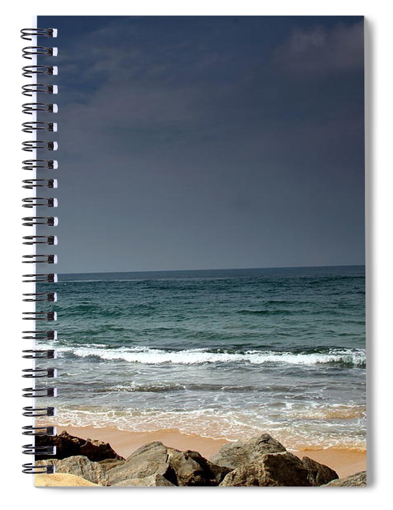Shore Line Spiral Notebook featuring the photograph Shore Line by Ramabhadran Thirupattur