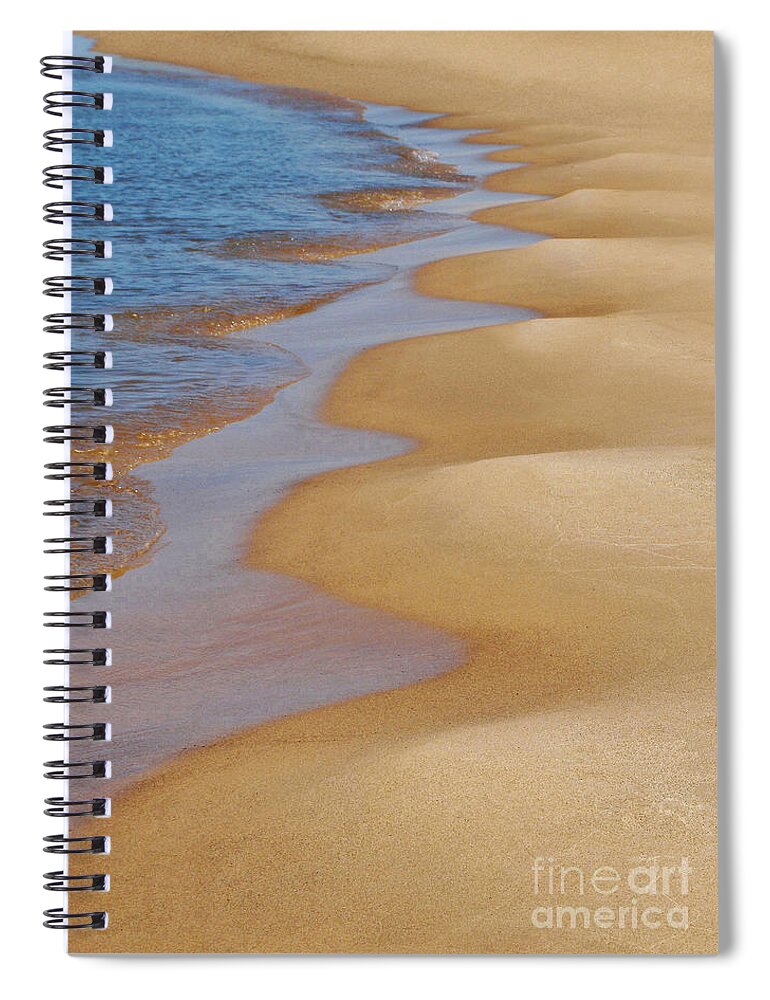 Beach Spiral Notebook featuring the photograph Shoreline Wavy by Kathi Mirto