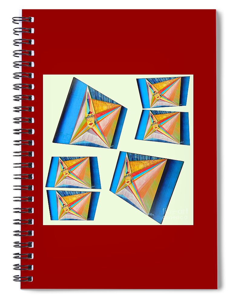 Spirituality Spiral Notebook featuring the painting Shots Shifted - Imperatrice 4 by Michael Bellon