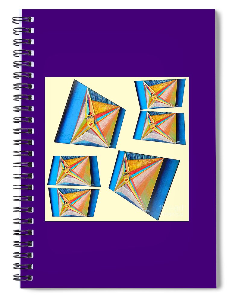 Spirituality Spiral Notebook featuring the painting Shots Shifted - Imperatrice 6 by Michael Bellon
