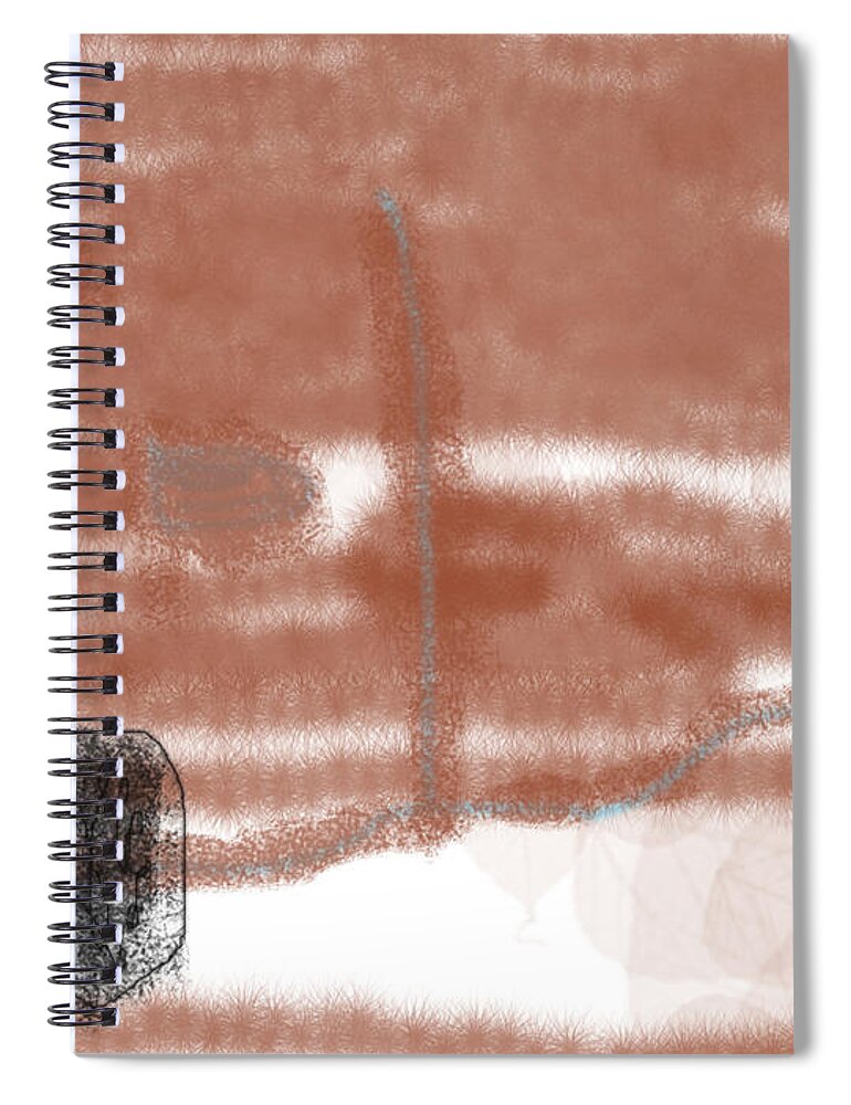Shout Spiral Notebook featuring the digital art Shout by Keshava Shukla