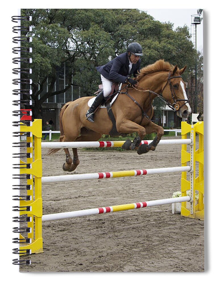 Showjumping Spiral Notebook featuring the photograph Show Jumping in Argentina by Venetia Featherstone-Witty