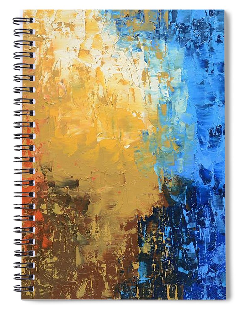 Sun Spiral Notebook featuring the painting Show Me Your Glory by Linda Bailey