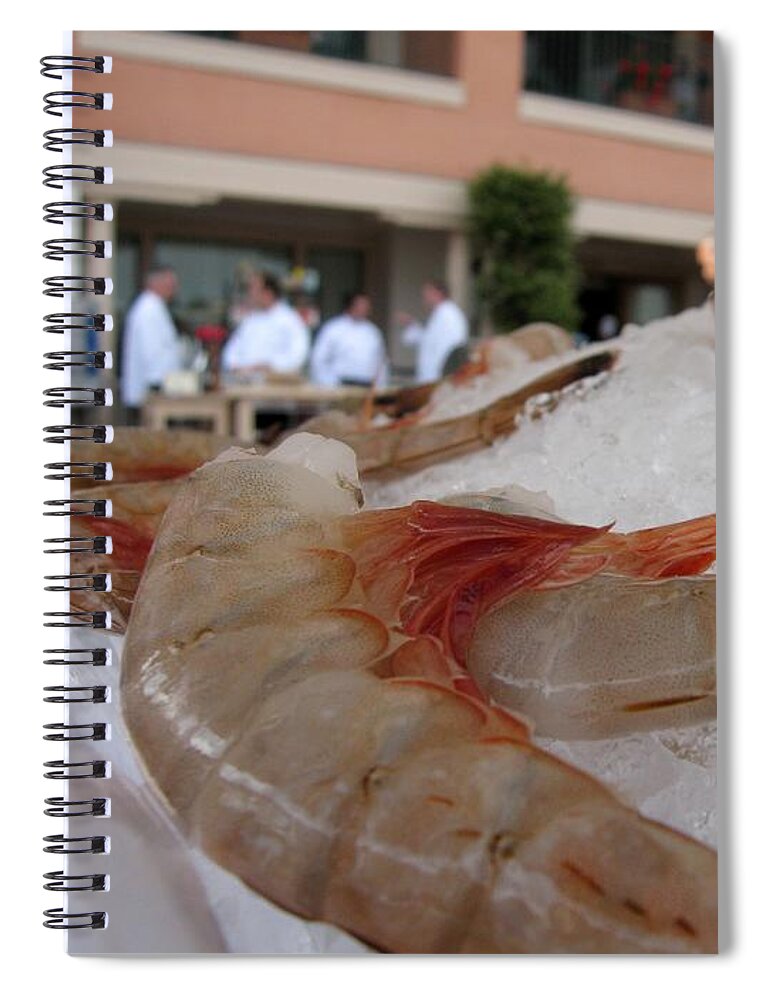 Shrimp Spiral Notebook featuring the photograph Shrimp On Ice by James B Toy