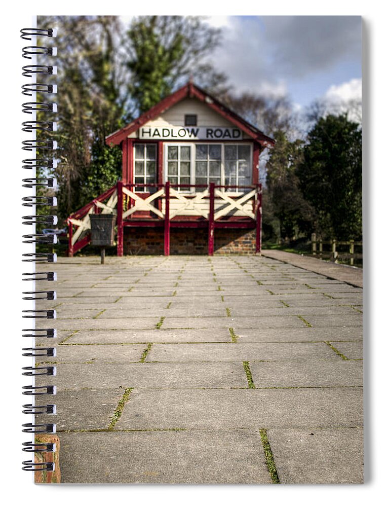 Railroad Spiral Notebook featuring the photograph Signal Box by Spikey Mouse Photography