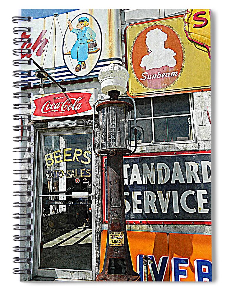 Signs Spiral Notebook featuring the photograph Signs of Our Times 1 by Kathy Barney