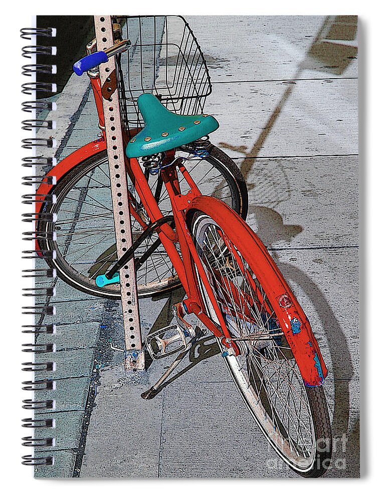 Sundown Spiral Notebook featuring the photograph Signs of parking at sundown 2 by Nina Silver