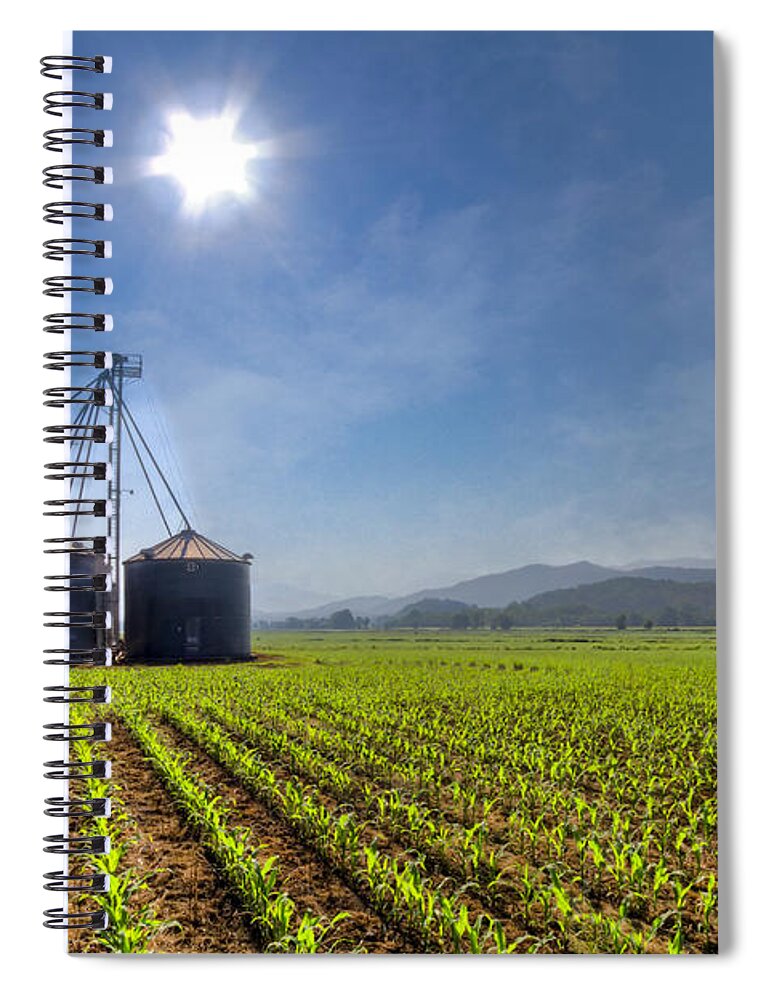 Andrews Spiral Notebook featuring the photograph Silos by Debra and Dave Vanderlaan