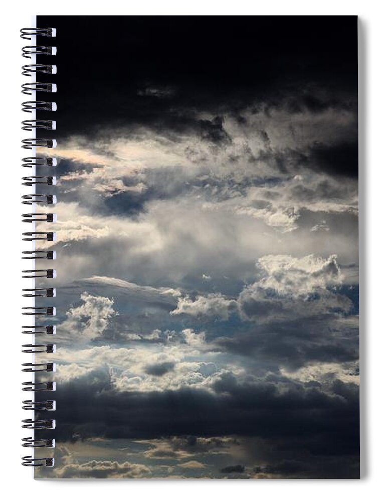 Clouds Spiral Notebook featuring the photograph Silver Linings by Joe Kozlowski