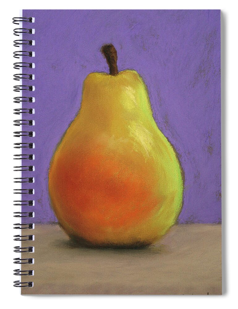 Pear Spiral Notebook featuring the pastel Simply Pear by Marna Edwards Flavell