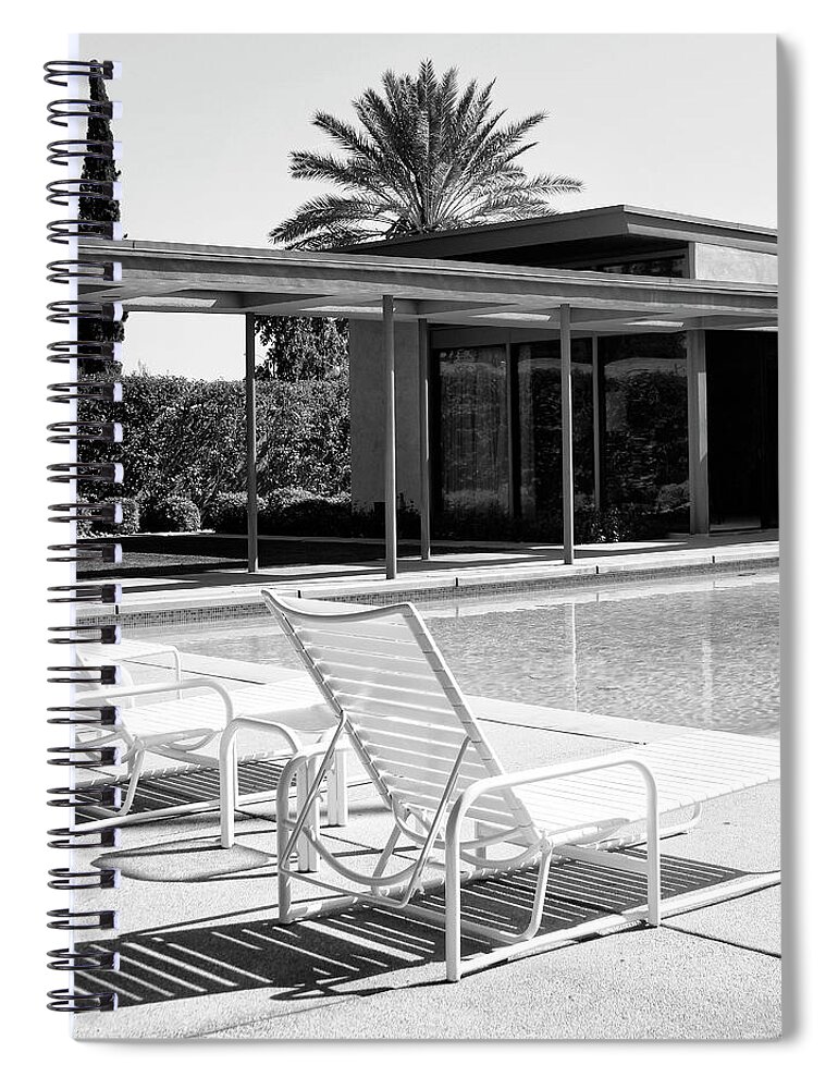 Featured Spiral Notebook featuring the photograph SINATRA POOL ELEVEN Palm Springs CA by William Dey