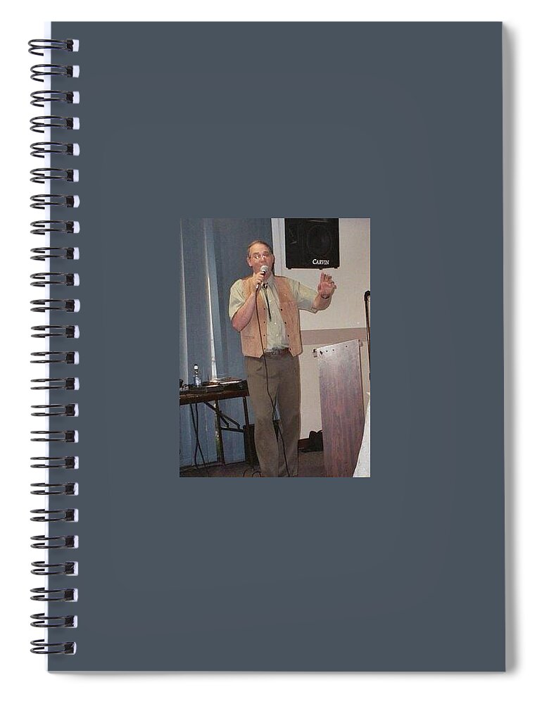 Bruce Spiral Notebook featuring the painting Singing by Bruce Nutting