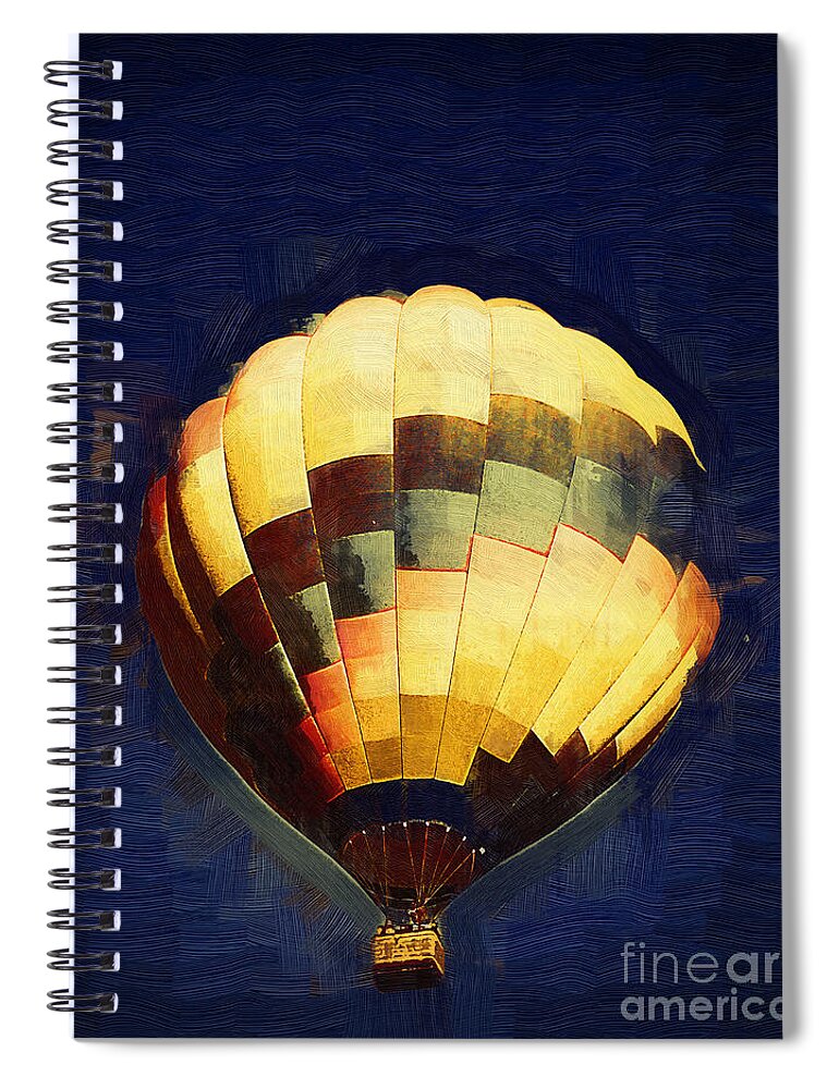 Hot Air Balloons Spiral Notebook featuring the digital art Singularity by Kirt Tisdale