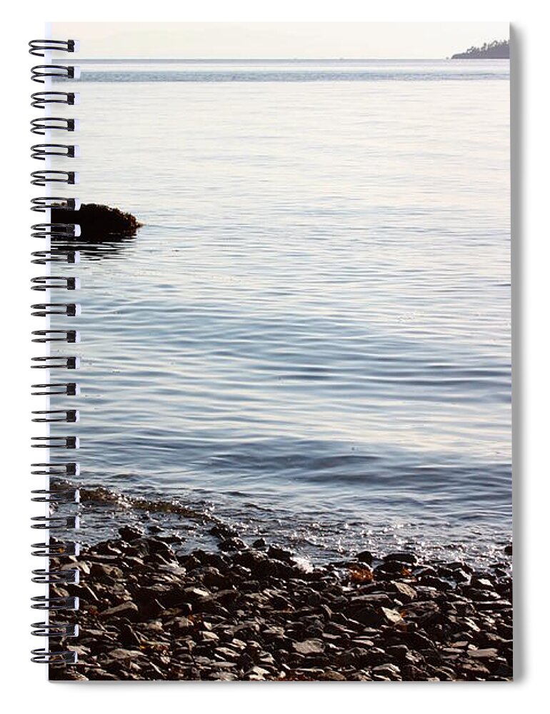 West Coast Spiral Notebook featuring the photograph Skipping Stones by Heather Gallup