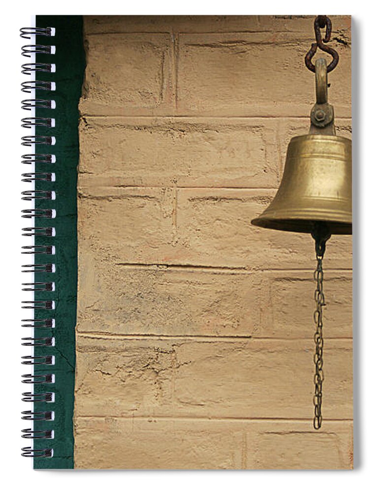 Abstract Spiral Notebook featuring the photograph SKC 0005 Doorbell by Sunil Kapadia