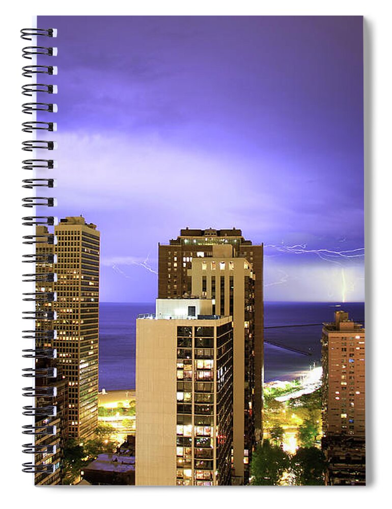 Tranquility Spiral Notebook featuring the photograph Sksmedia-goldcoastlightning2013 by Steven K Sembach Jr./www.sksmedia.com