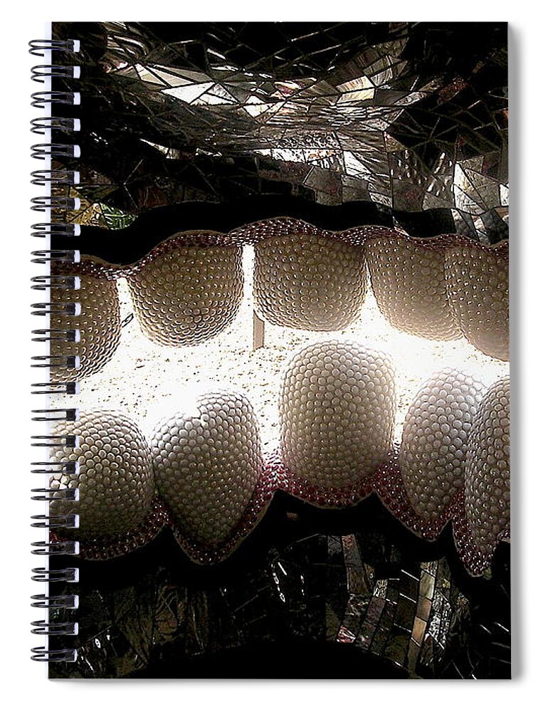 Skull Spiral Notebook featuring the painting Skull Teeth by Genevieve Esson