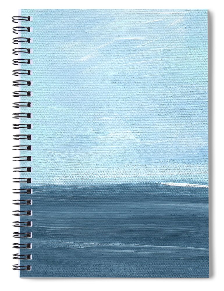 Coast Spiral Notebook featuring the painting Sky and Sea by Linda Woods
