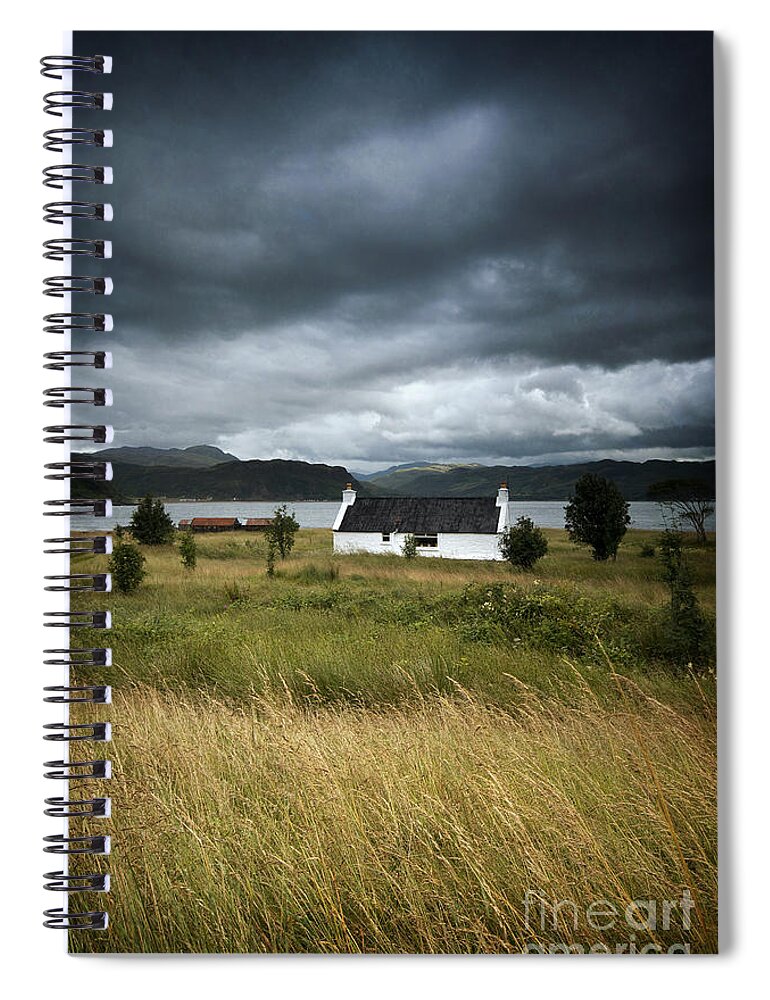 Landscape Spiral Notebook featuring the photograph Skye Cottage by David Lichtneker