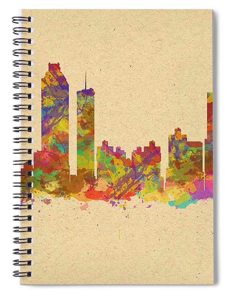 Atlanta Spiral Notebook featuring the photograph skyline of Atlanta Georgia by Chris Smith
