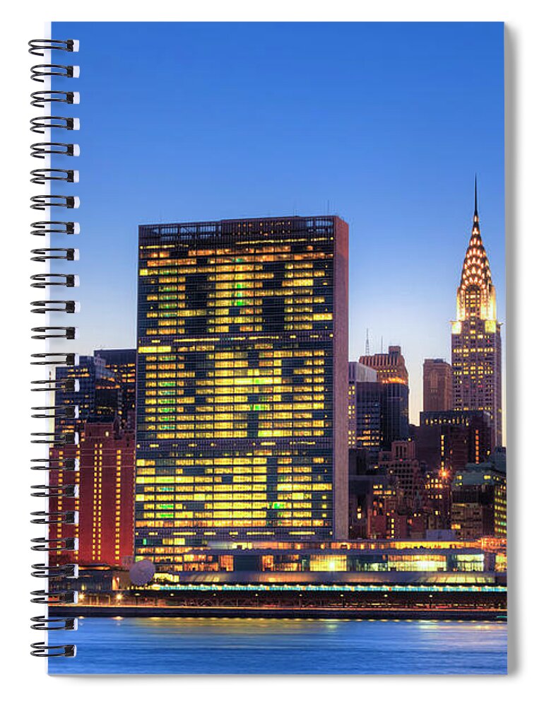 Downtown District Spiral Notebook featuring the photograph Skyline Of New York City by Pawel.gaul