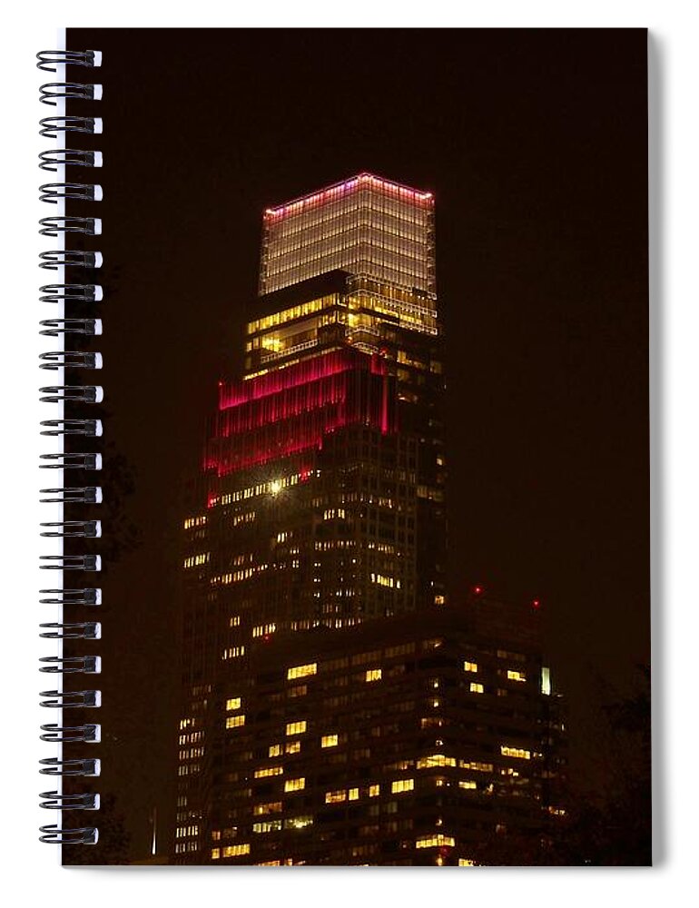 Philadelphia Spiral Notebook featuring the photograph Skyscrapers Through the Trees by Ed Sweeney