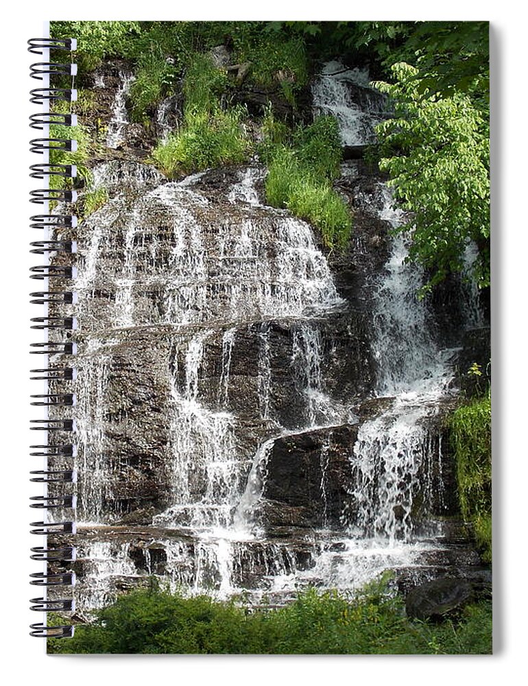 Slate Spiral Notebook featuring the photograph Slatebrook Falls by Nina Kindred